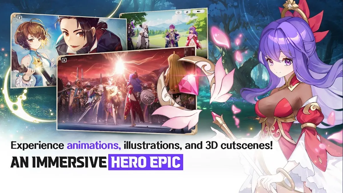 Seven Knights Rebirth — capture officielle montrant l'interface du jeu
