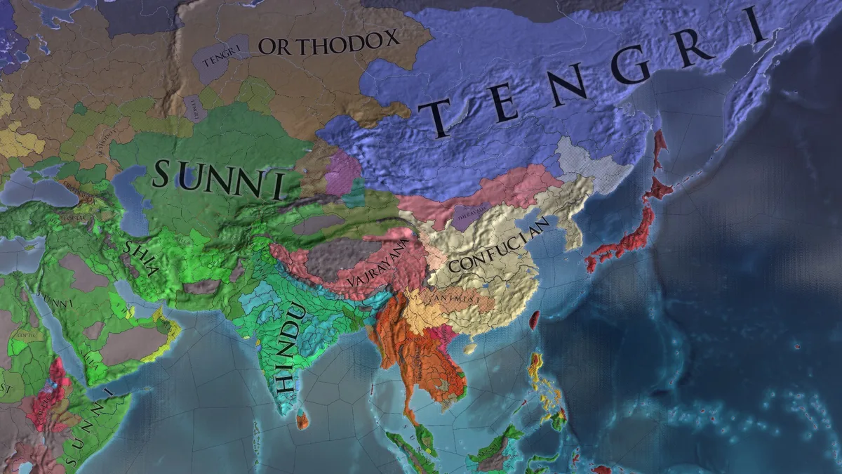 Europa Universalis 4 — capture officielle montrant carte, unités ou combat 1
