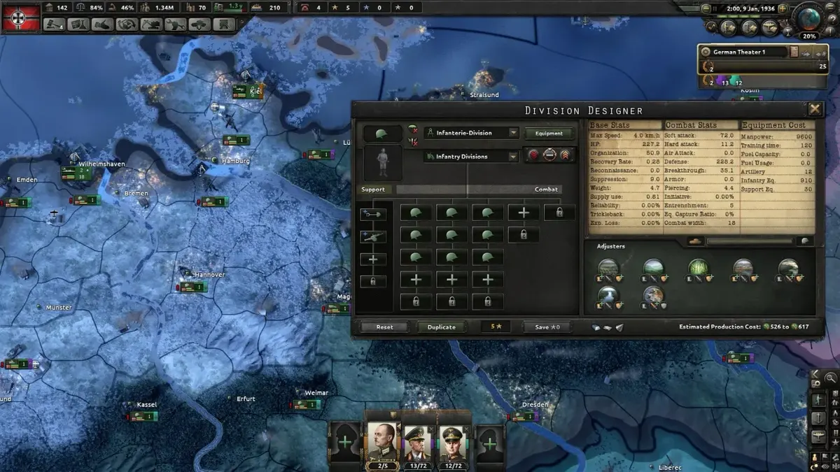 Hearts of Iron IV strategic map showing World War II fronts in the Asia-Pacific