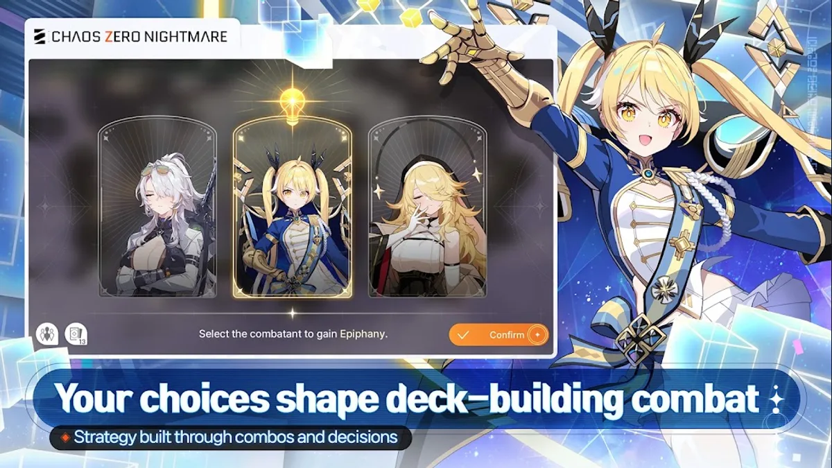 Chaos Zero Nightmare — capture officielle montrant l'interface du jeu
