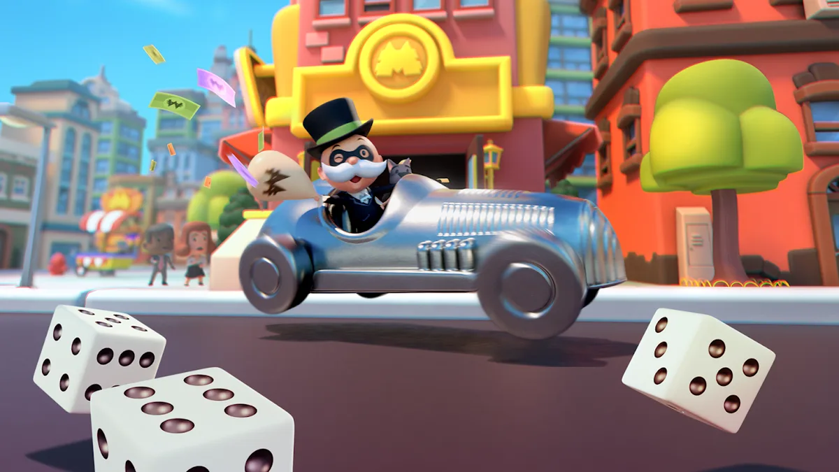 Monopoly Go — capture officielle montrant le plateau, les récompenses et l'interface de progression 1