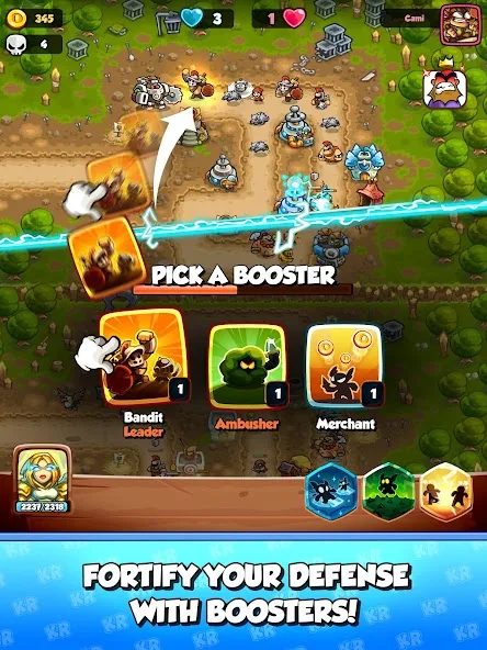 Kingdom Rush Battles — capture officielle montrant carte, unités ou combat 1